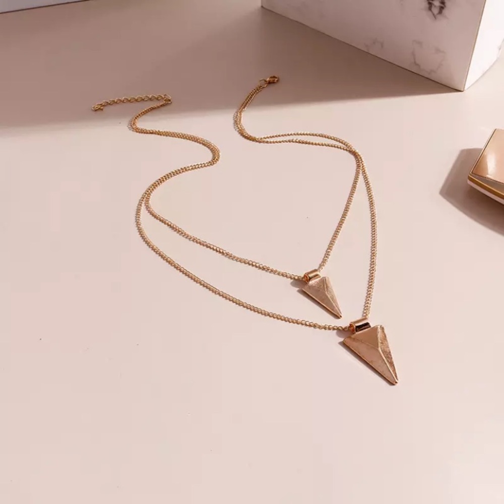 Geometric Triangle Necklace